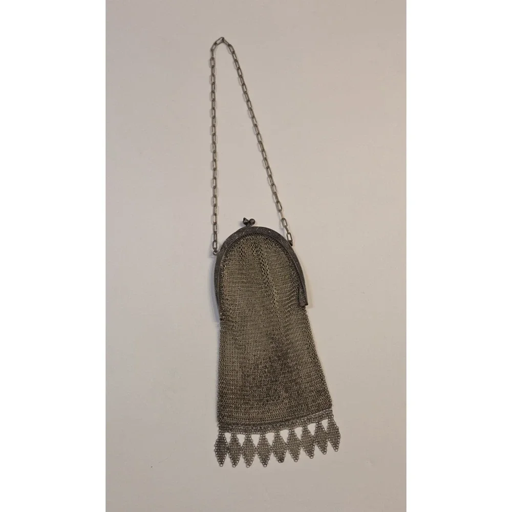 Antique‎ German Silver Victorian Mesh Coin Purse